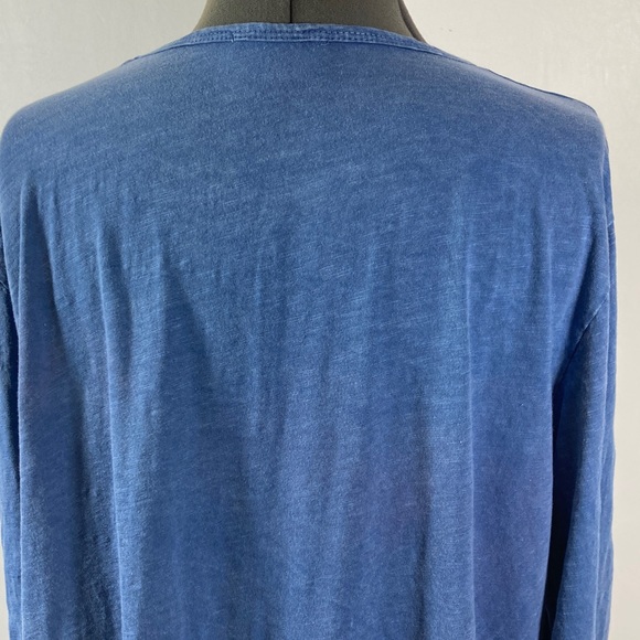 Jess & Jane Tunic Women Size Xl Lagon  Blue w White Floral Design 3/4 Sleeve - Picture 8 of 11